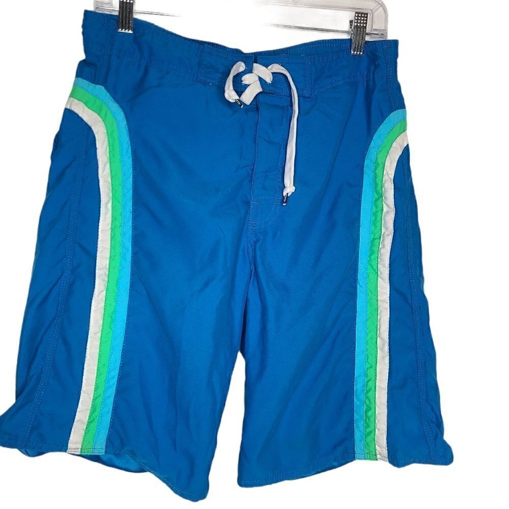 Men’s Joe Boxer Royal Blue and Green Swim Shorts